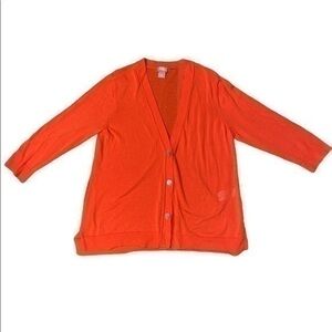 Chicos orange cardigan size L
